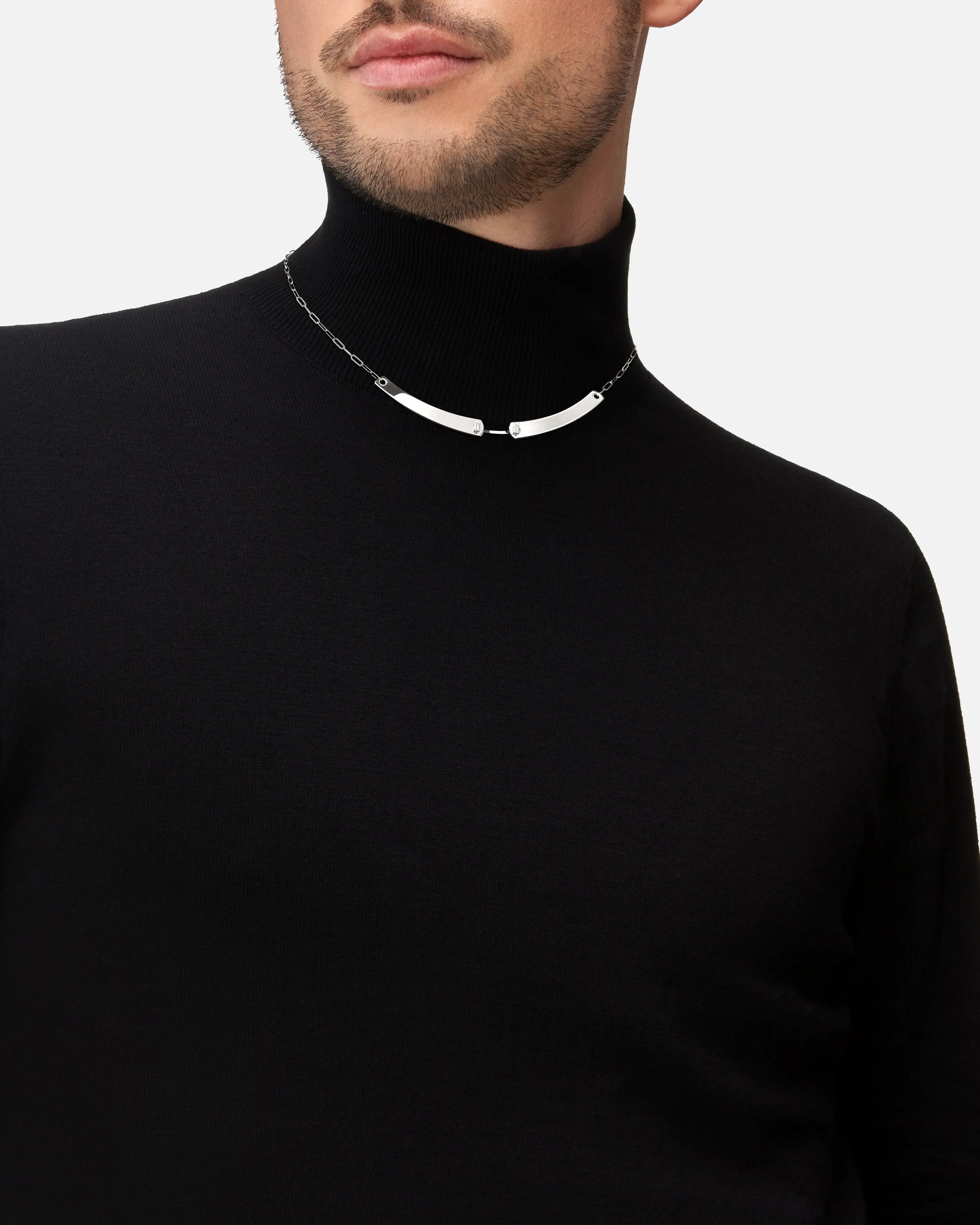 Dinner Date Mood Necklace in White Gold