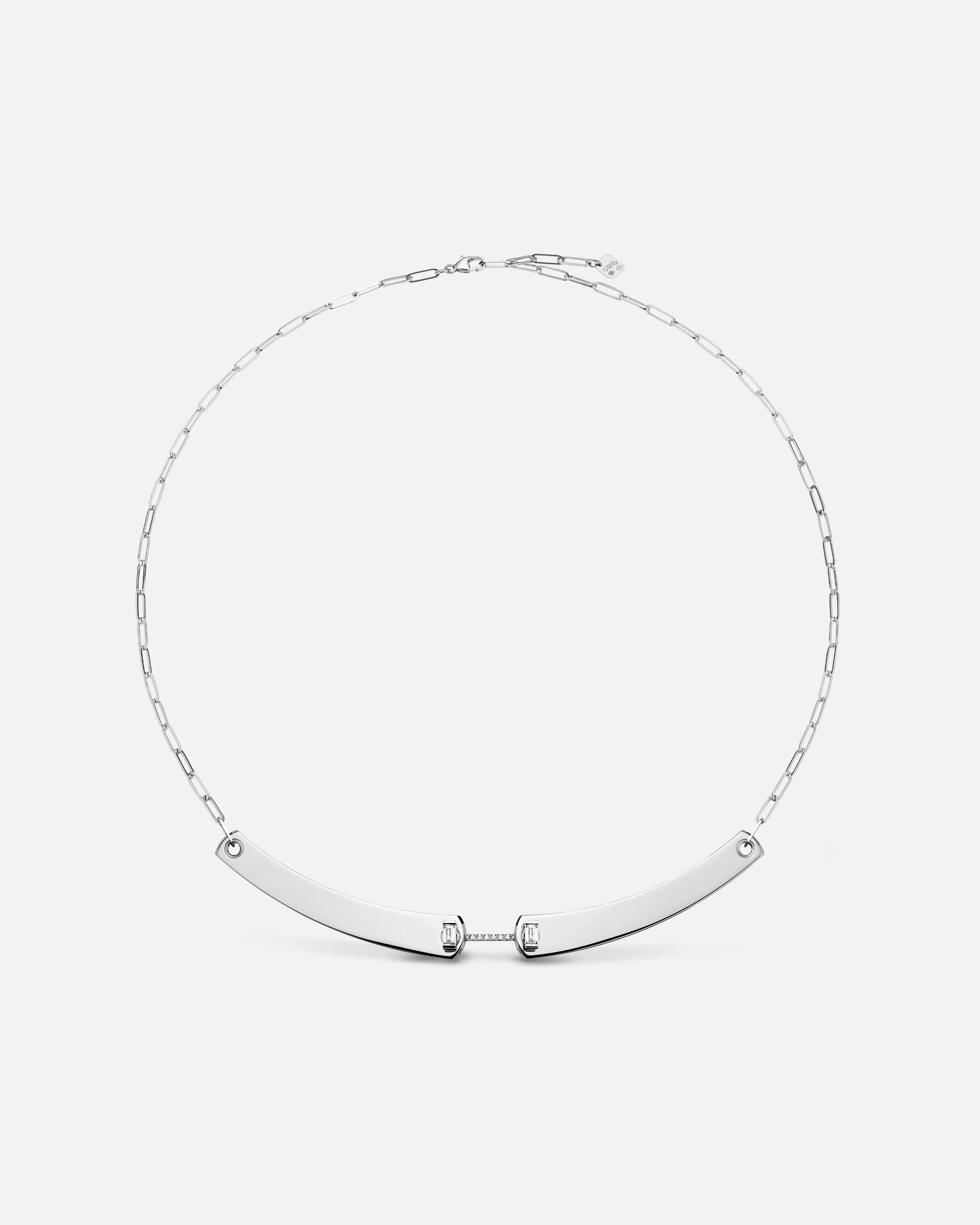 Dinner Date Mood Necklace in White Gold - 1 - Nouvel Heritage