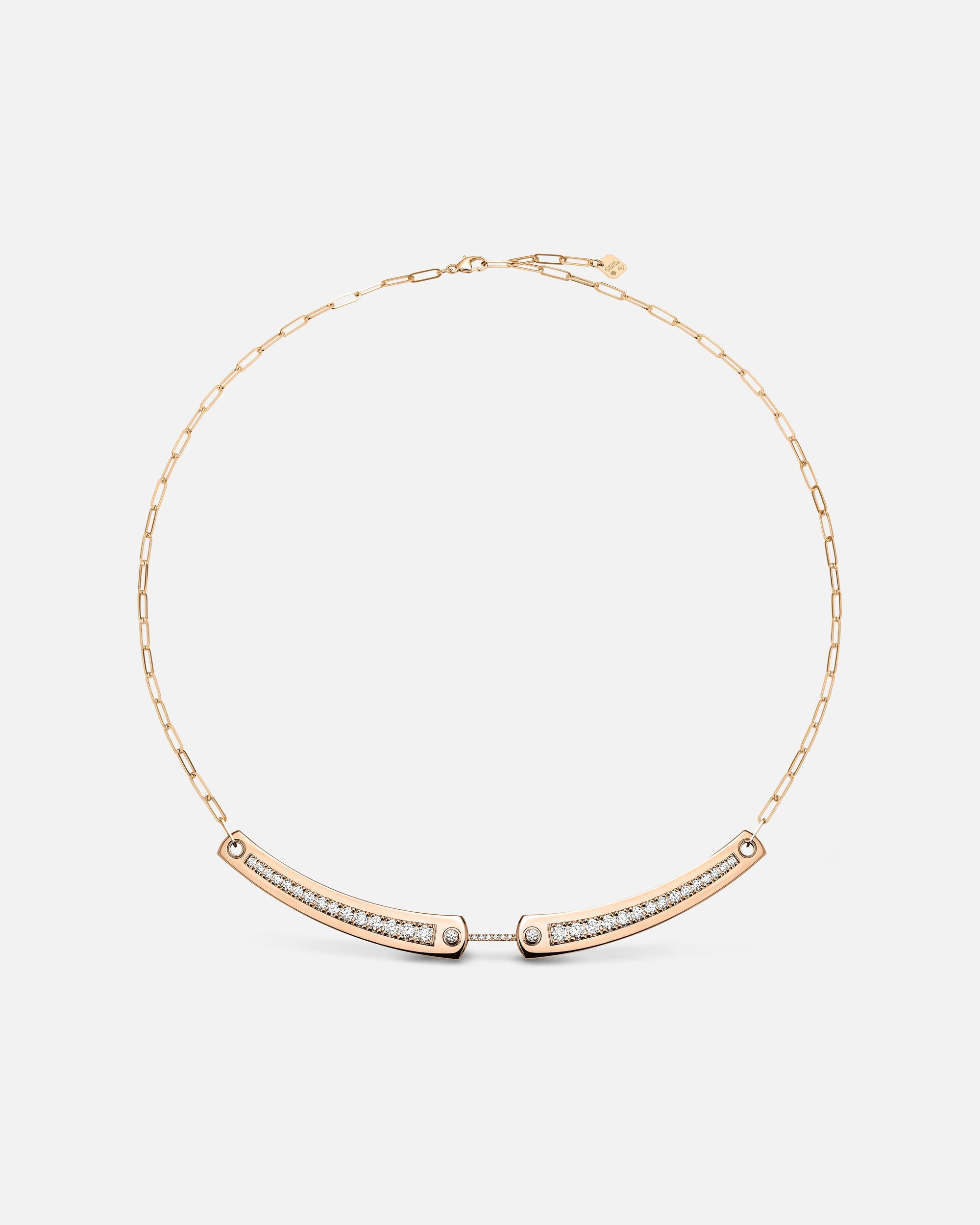 Tuxedo Mood Necklace in Rose Gold