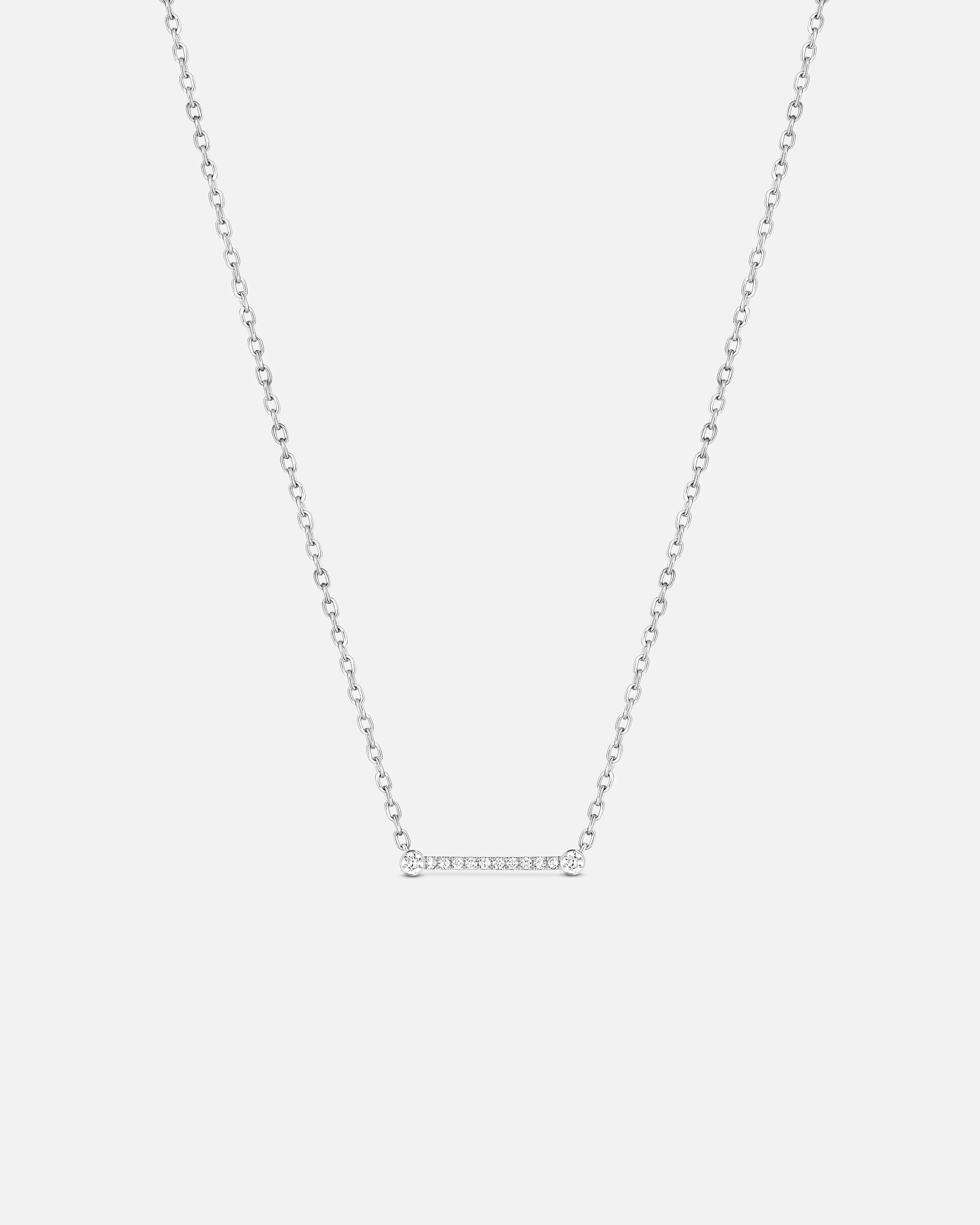 Business Meeting Mood Pendant in White Gold