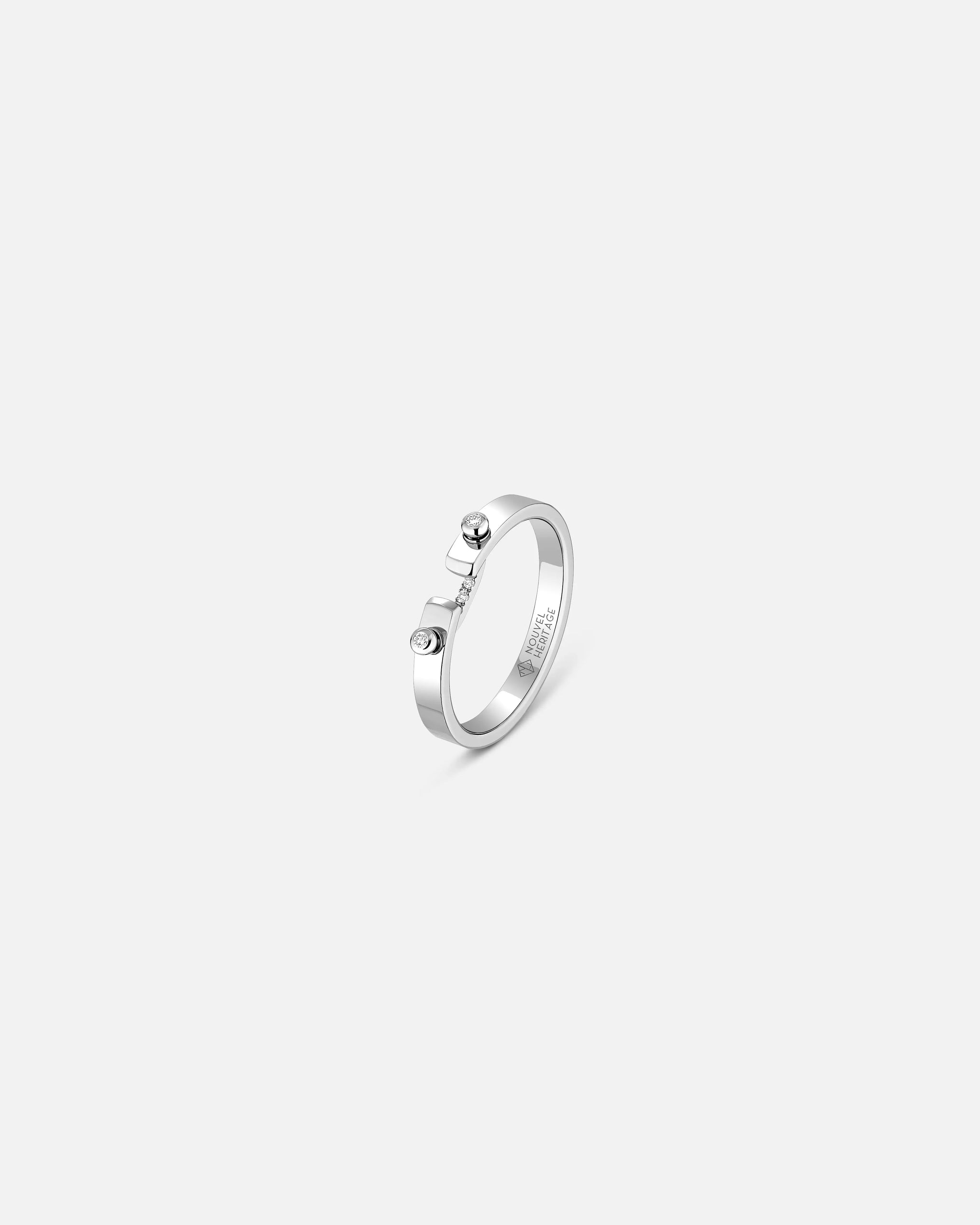 Business Meeting PM Mood Ring in White Gold - 1 - Nouvel Heritage