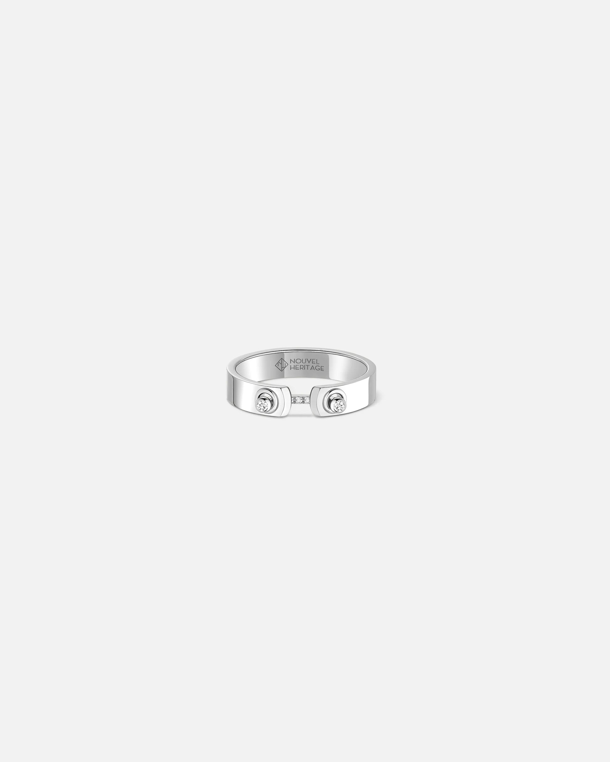 Business Meeting Mood Ring in White Gold
