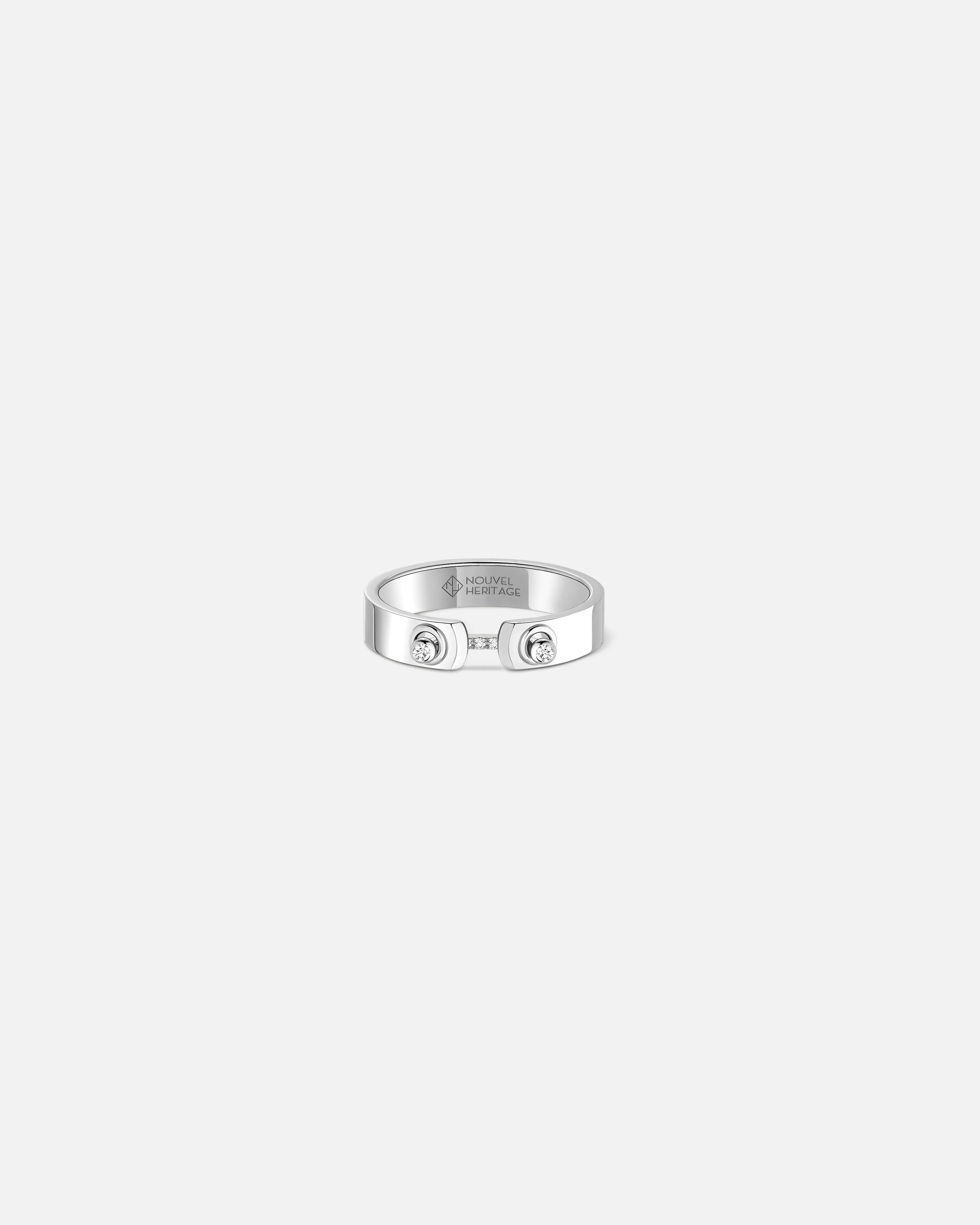 Business Meeting Mood Ring in White Gold