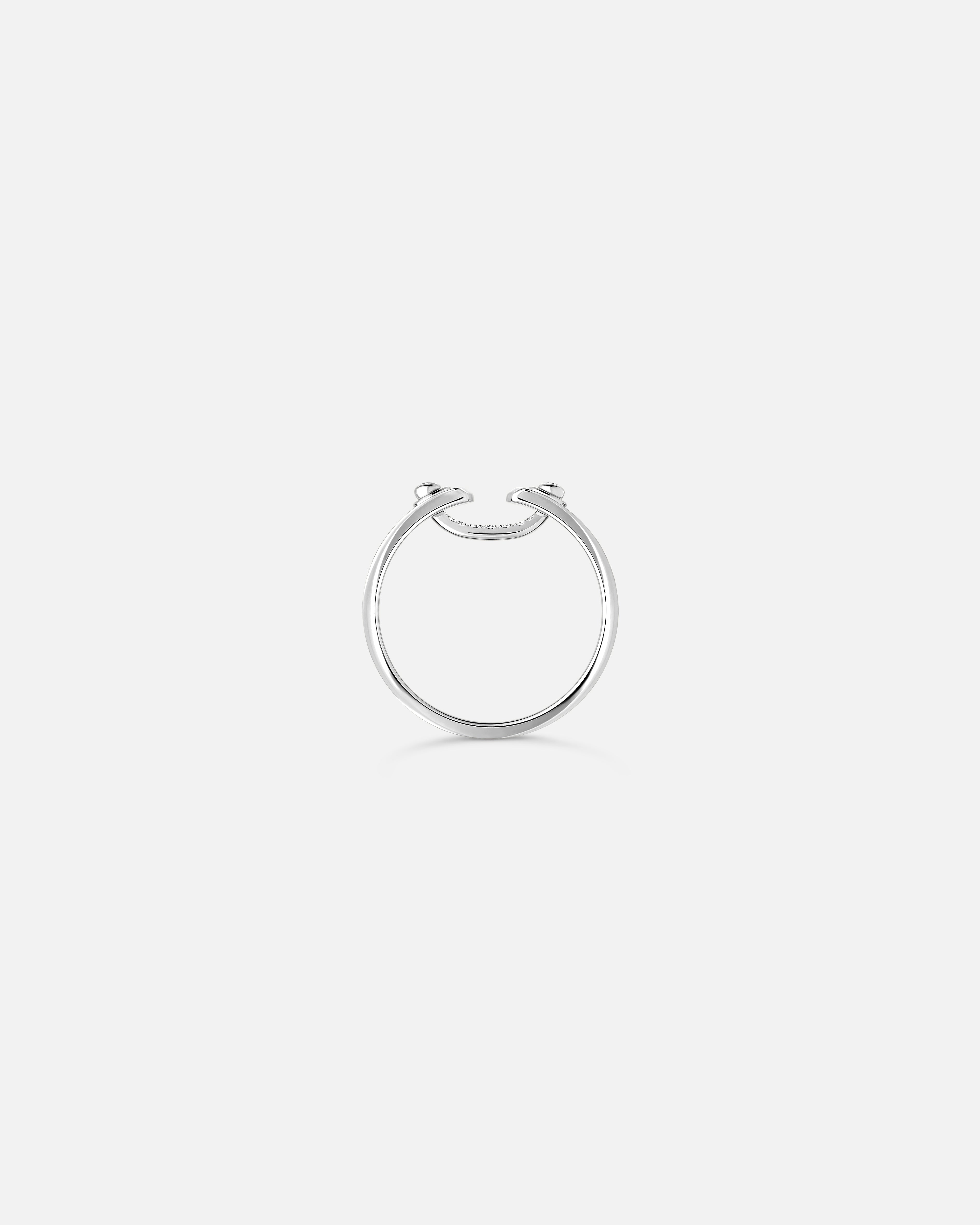 Business Meeting Mood Ring in White Gold
