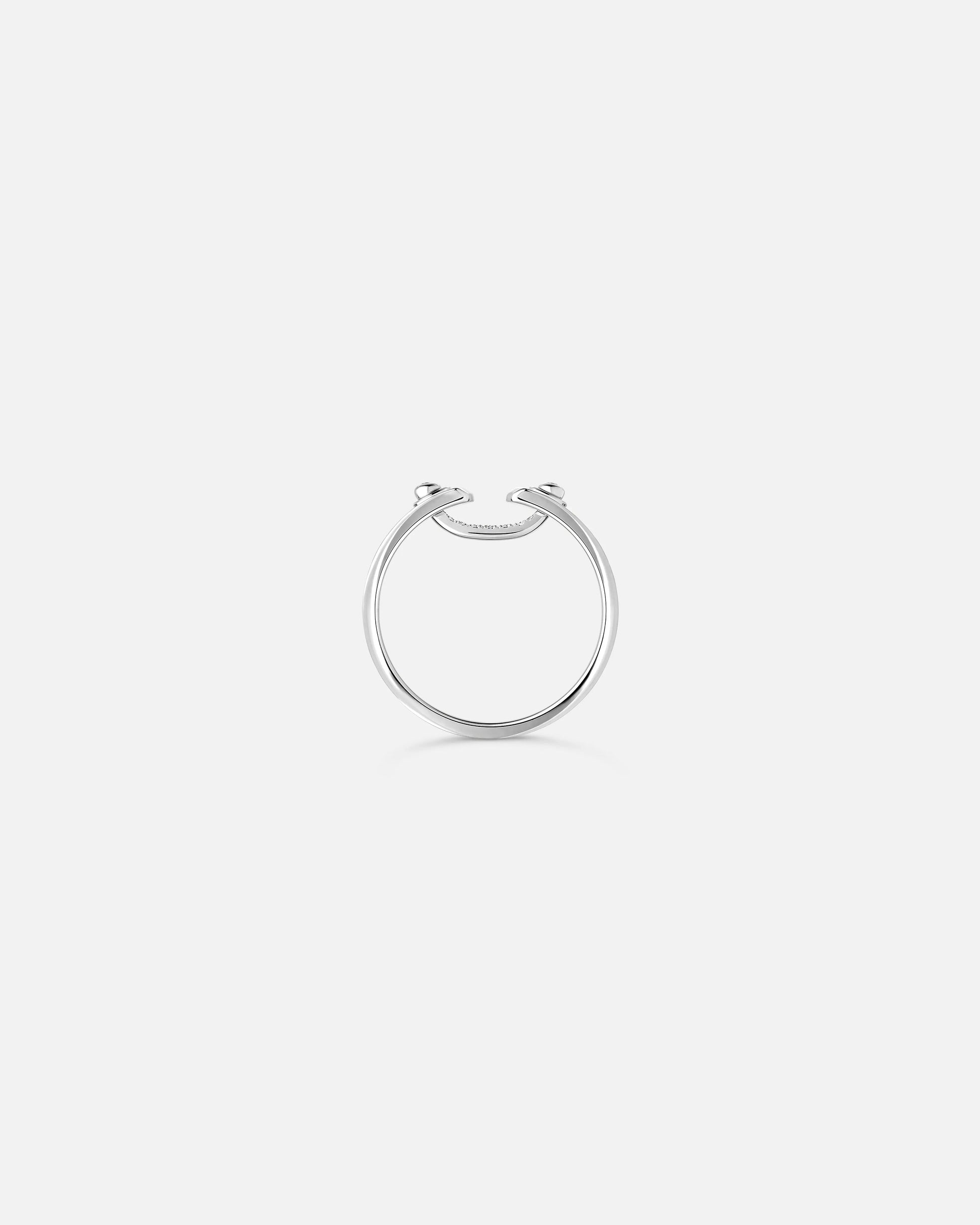 Business Meeting Mood Ring in White Gold
