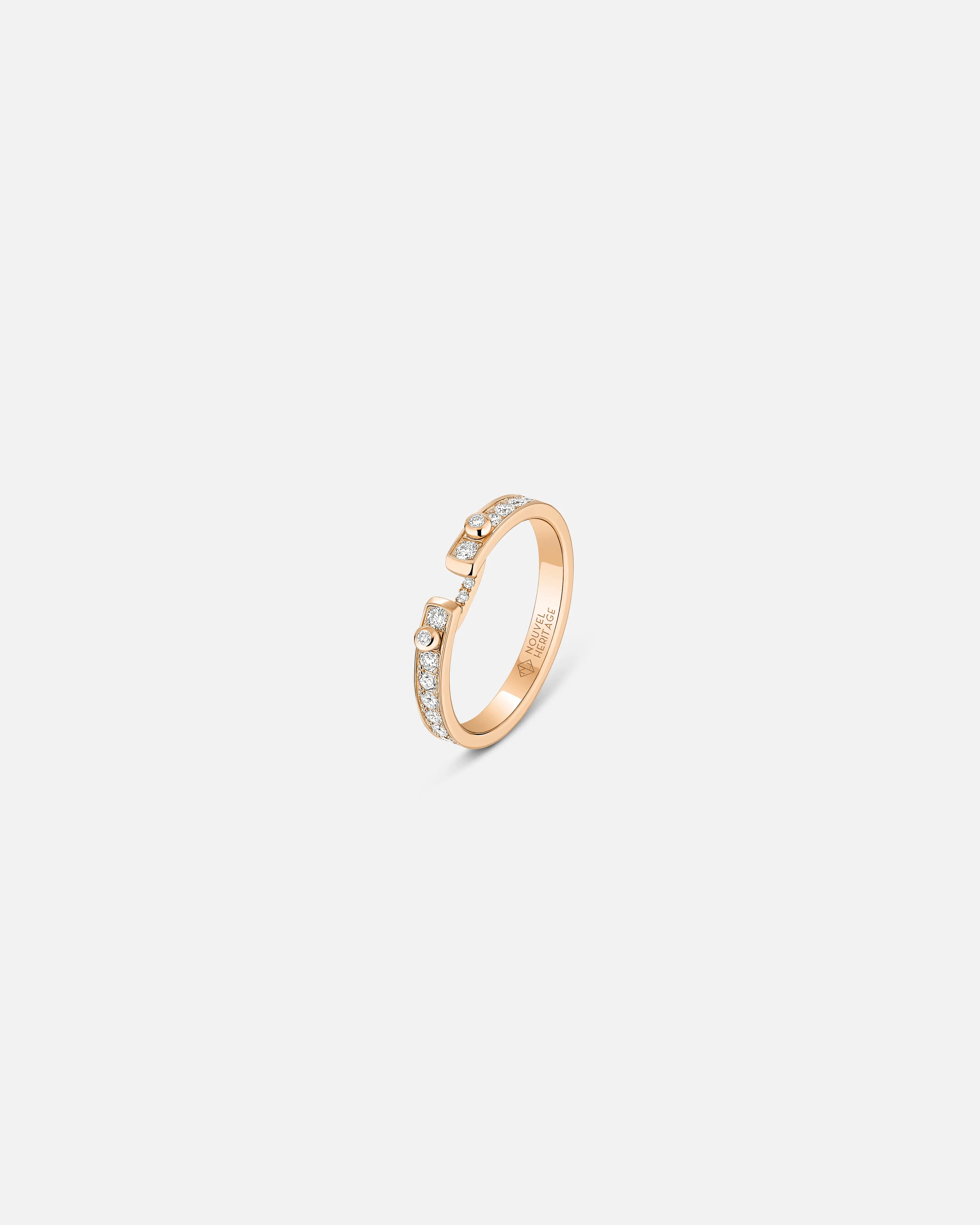 Eternity Tuxedo PM Mood Ring in Rose Gold