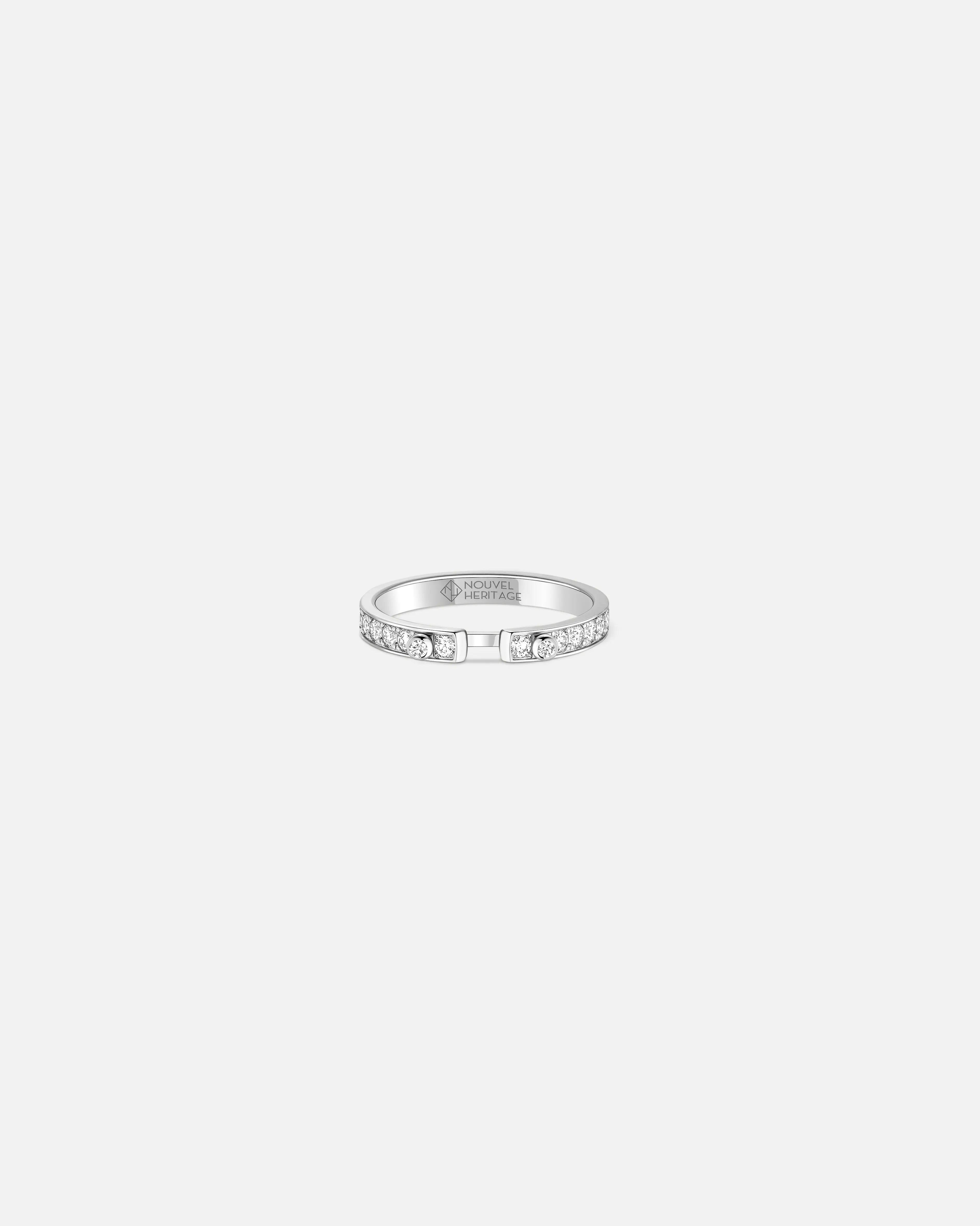 Eternity Tuxedo PM Mood Ring in White Gold
