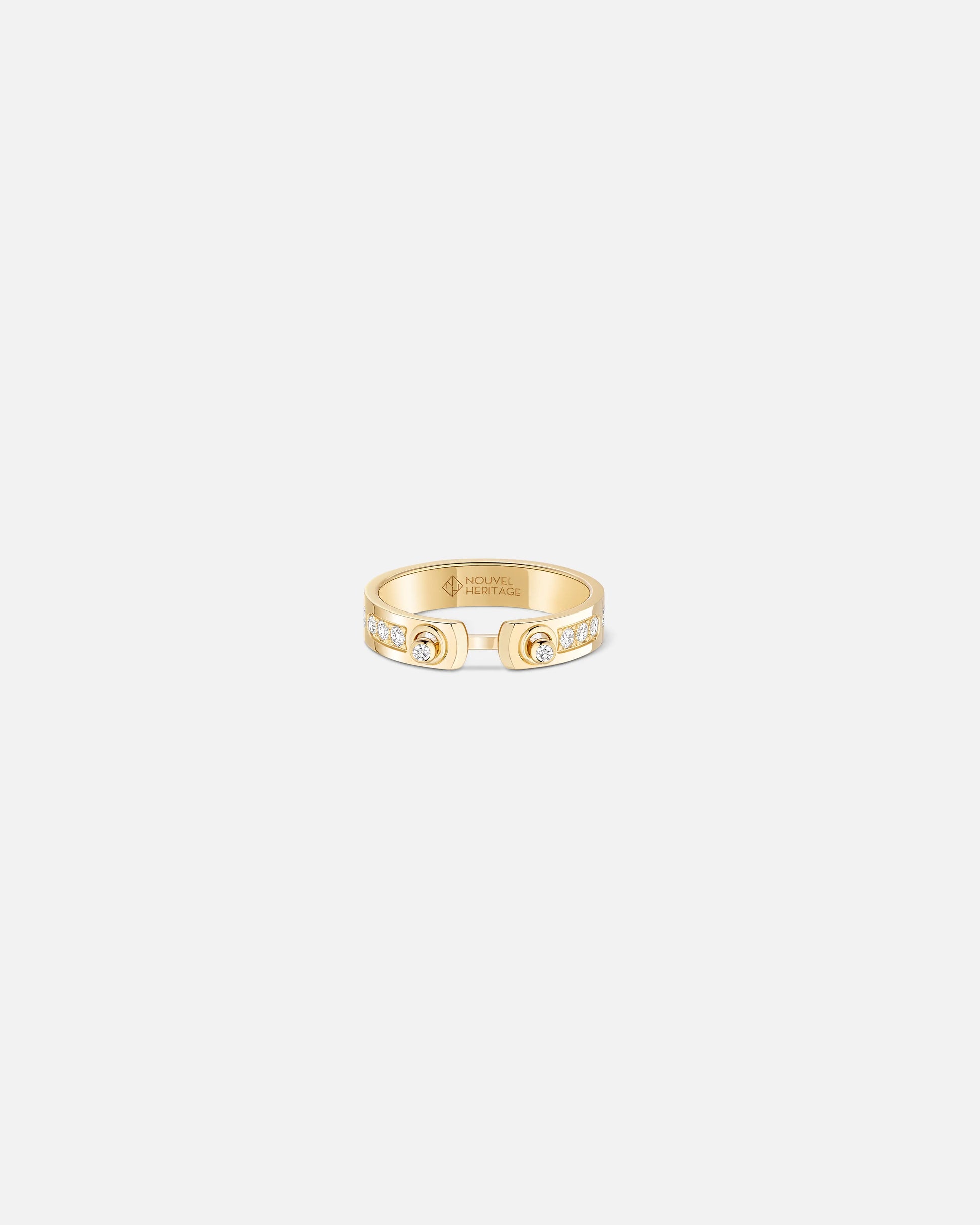 Tuxedo Mood Ring in Yellow Gold