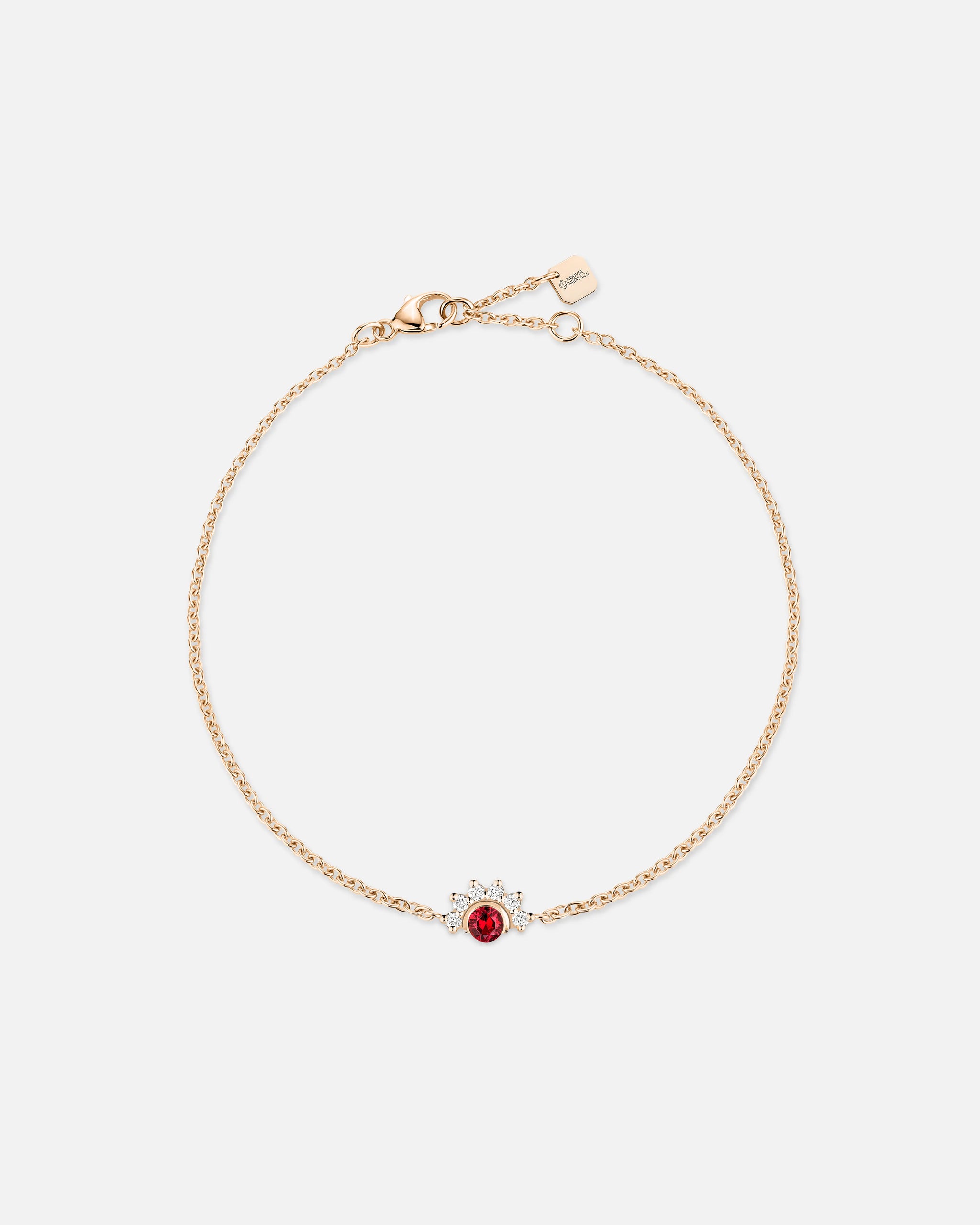 Red Spinel Bracelet in Rose Gold - 1 - Nouvel Heritage
