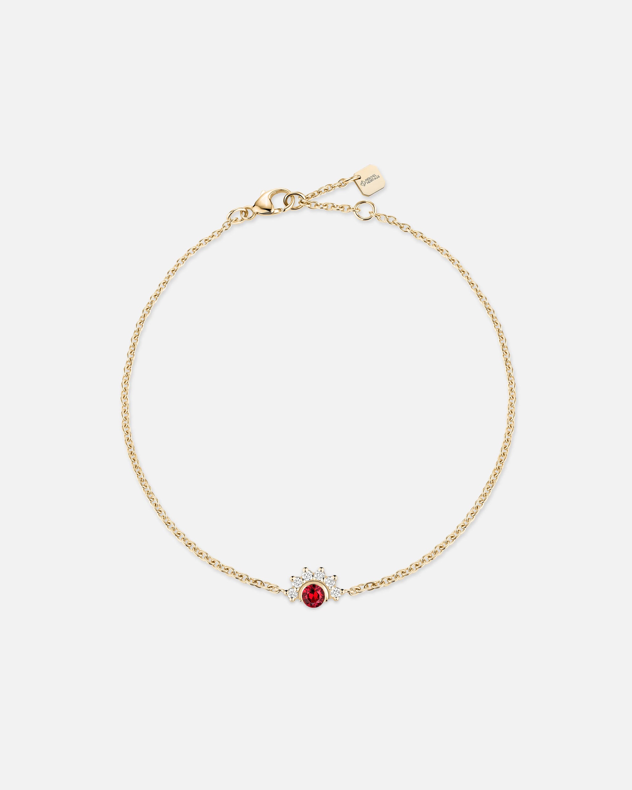 Red Spinel Bracelet in Yellow Gold - 1 - Nouvel Heritage