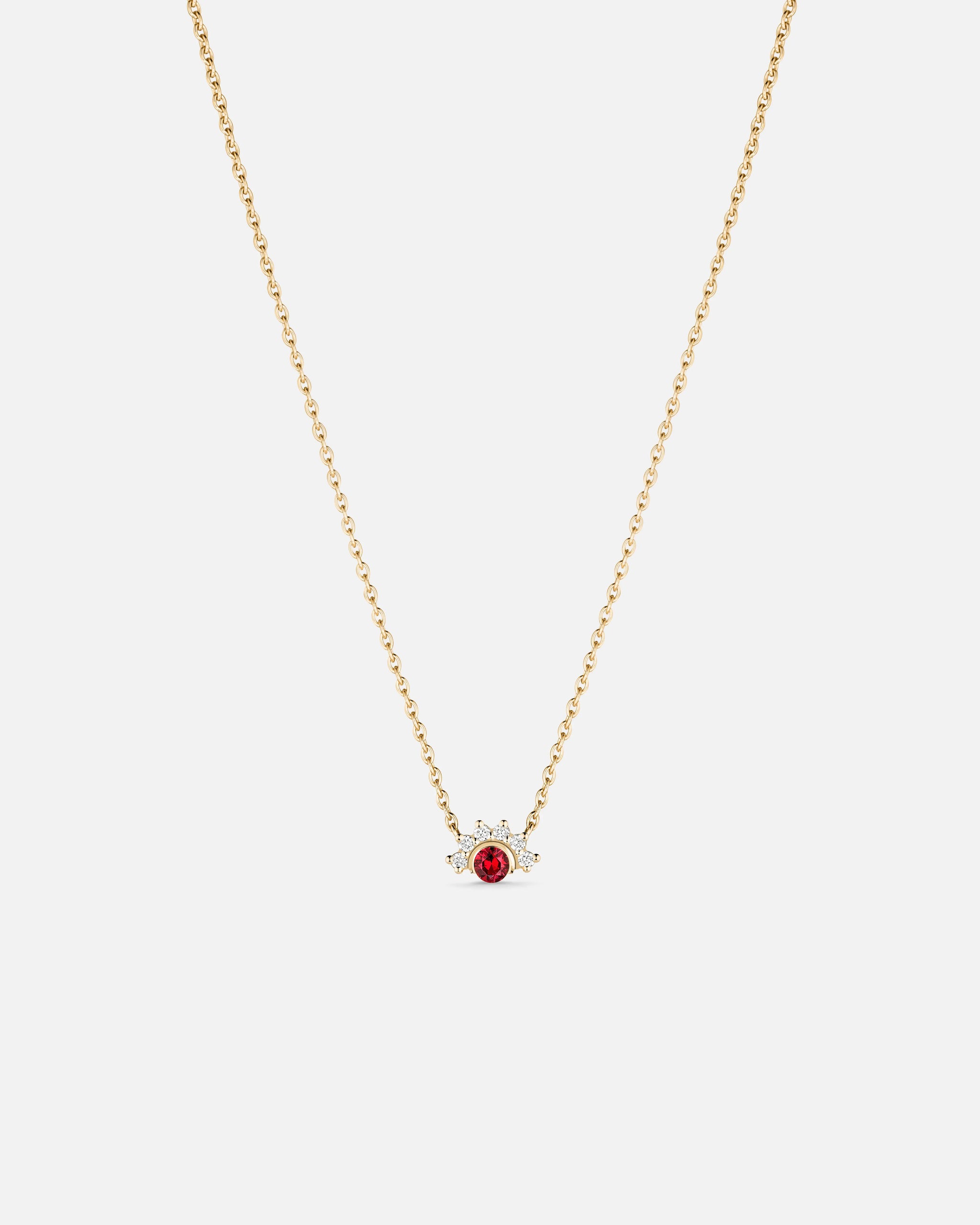 Red Spinel Pendant in Yellow Gold - 1 - Nouvel Heritage