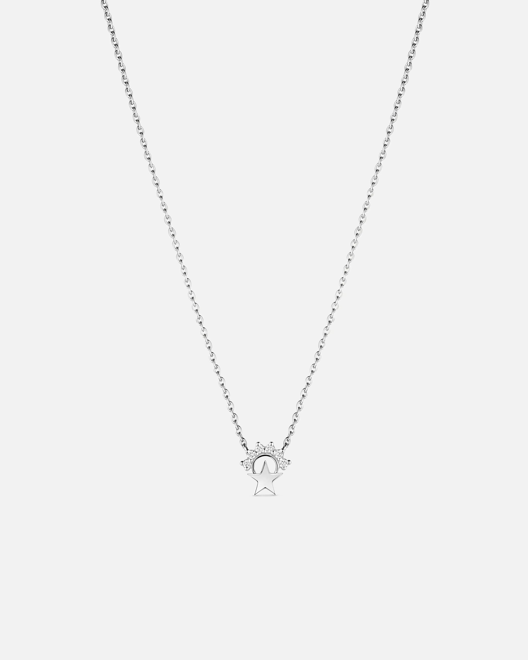 Small Star Pendant in White Gold - 1 - Nouvel Heritage