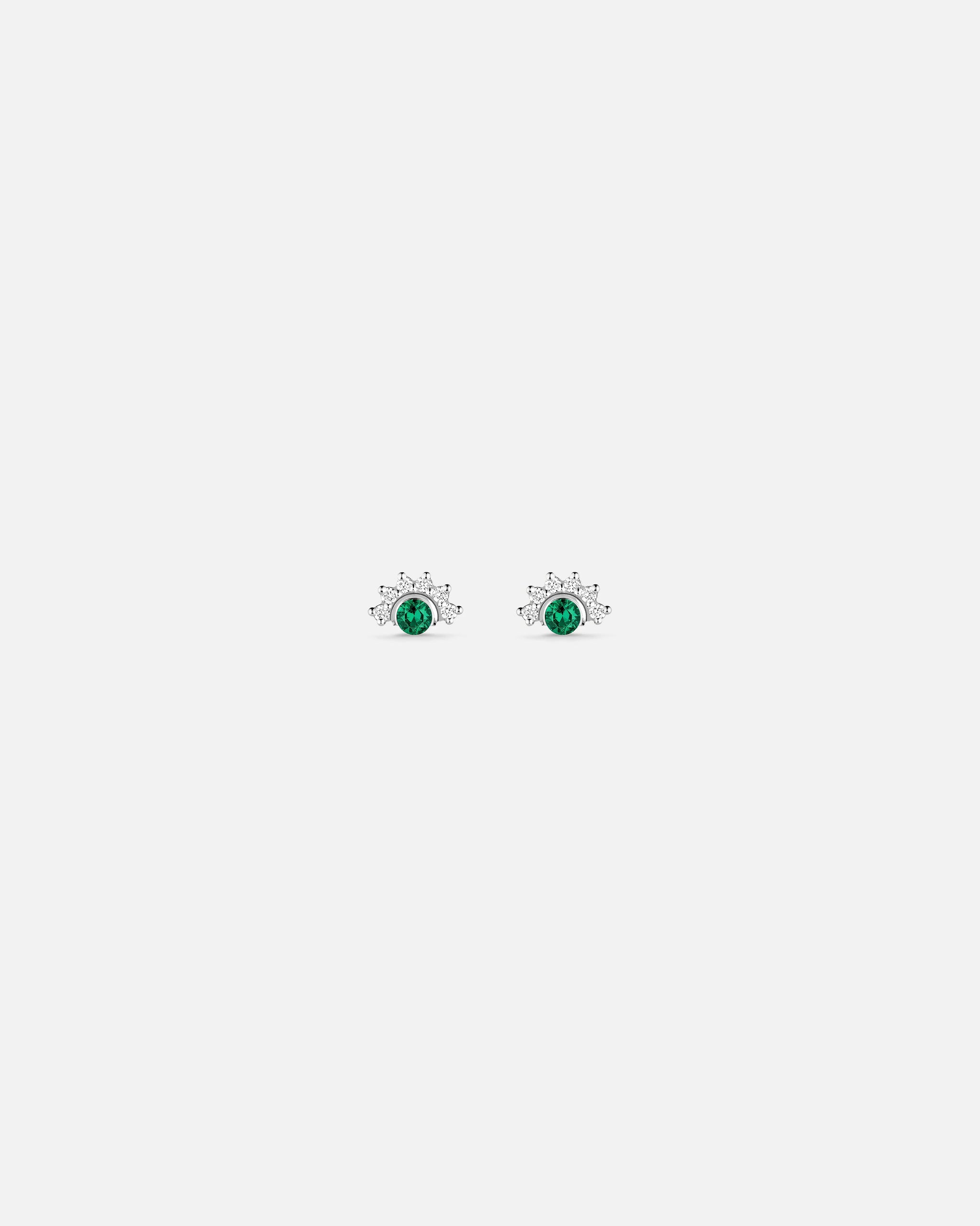 Green Tourmaline Studs in White Gold - Nouvel Heritage - Nouvel Heritage