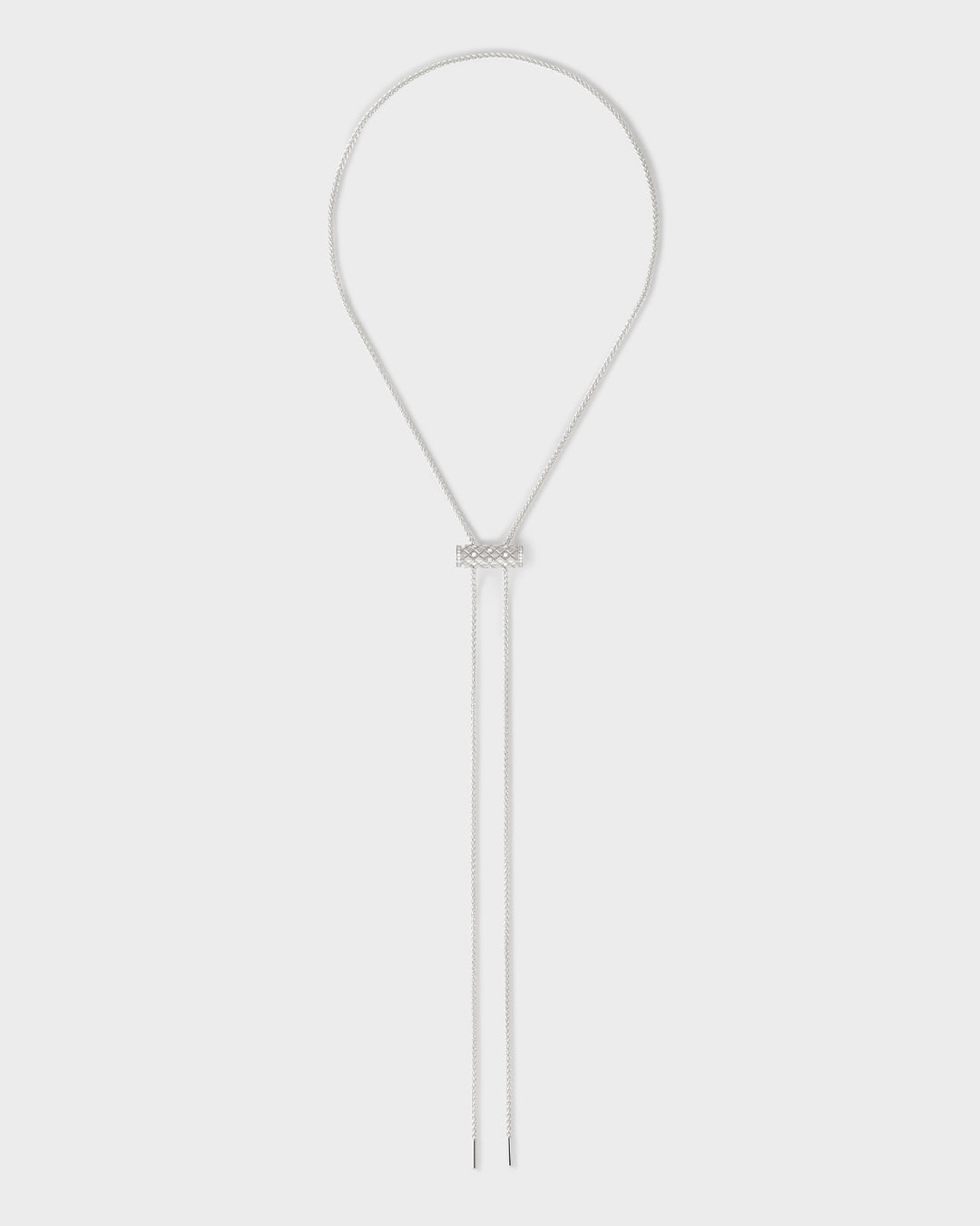 Semi-Paved Latch Pendant on GM Chain in White Gold