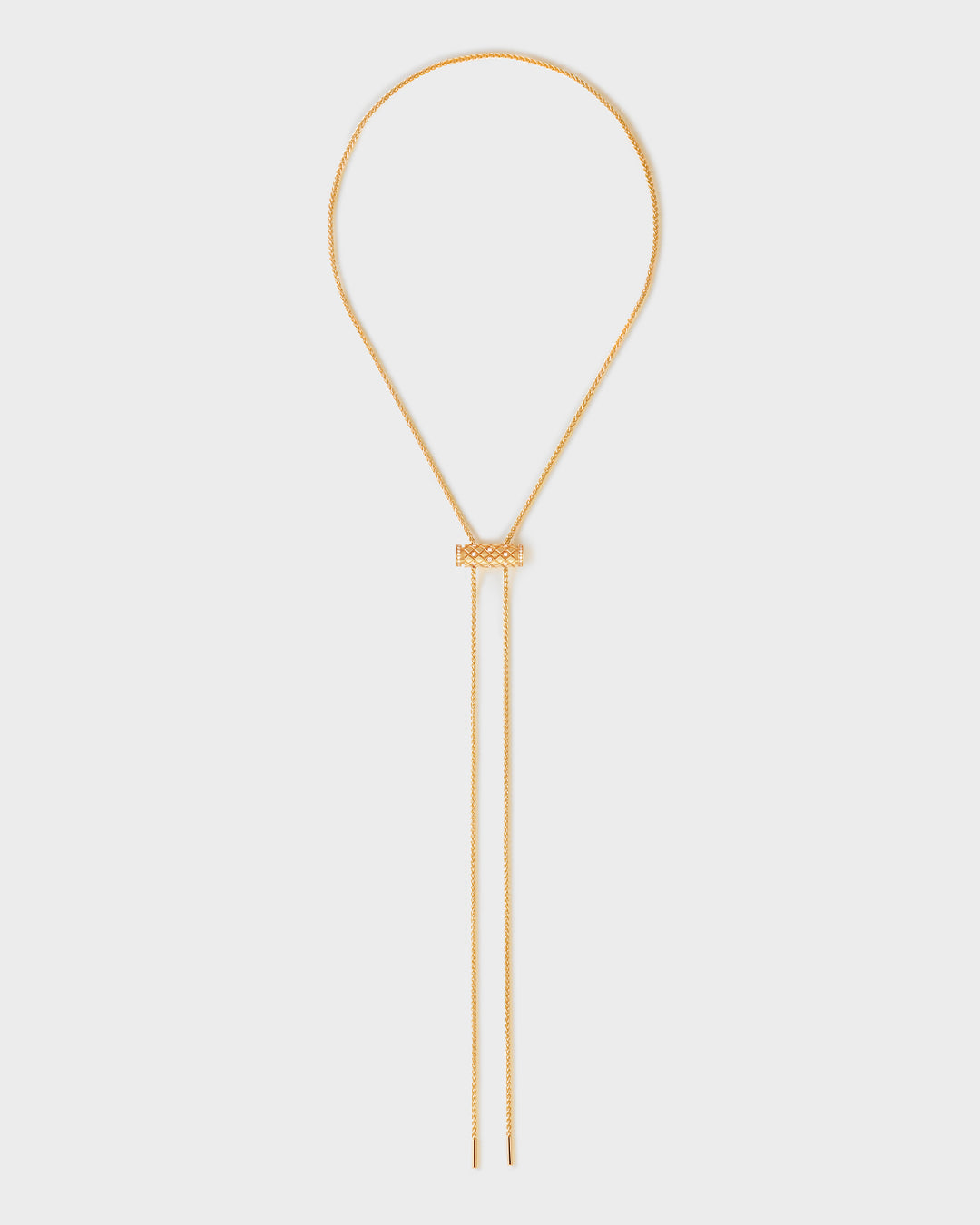 Semi-Paved Latch Pendant on GM Chain in Yellow Gold