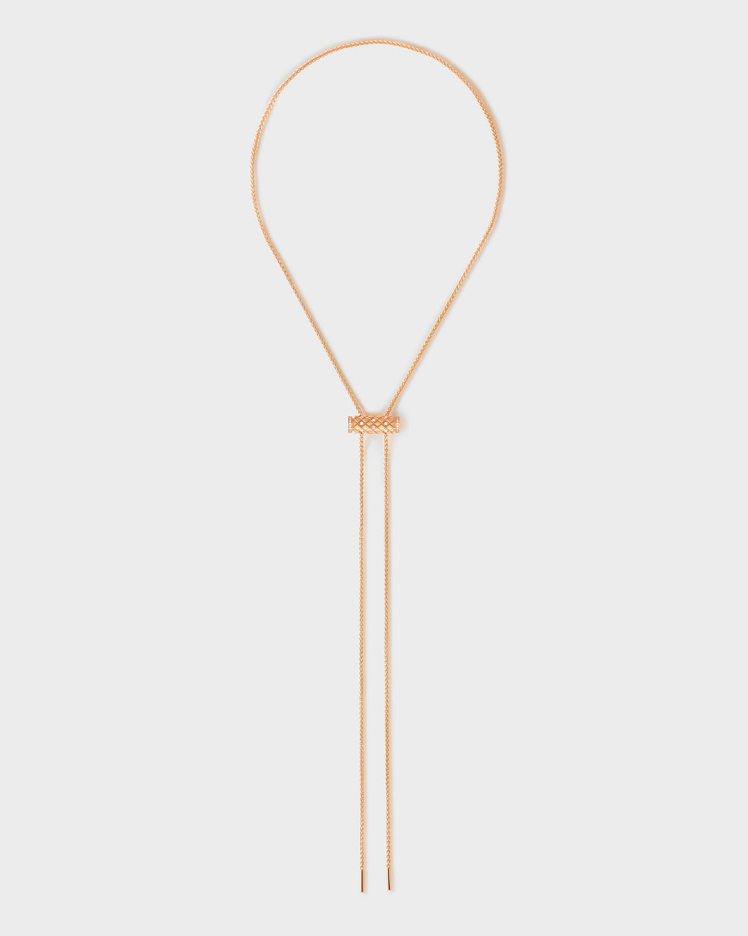 Semi-Paved Latch Pendant on GM Chain in Rose Gold