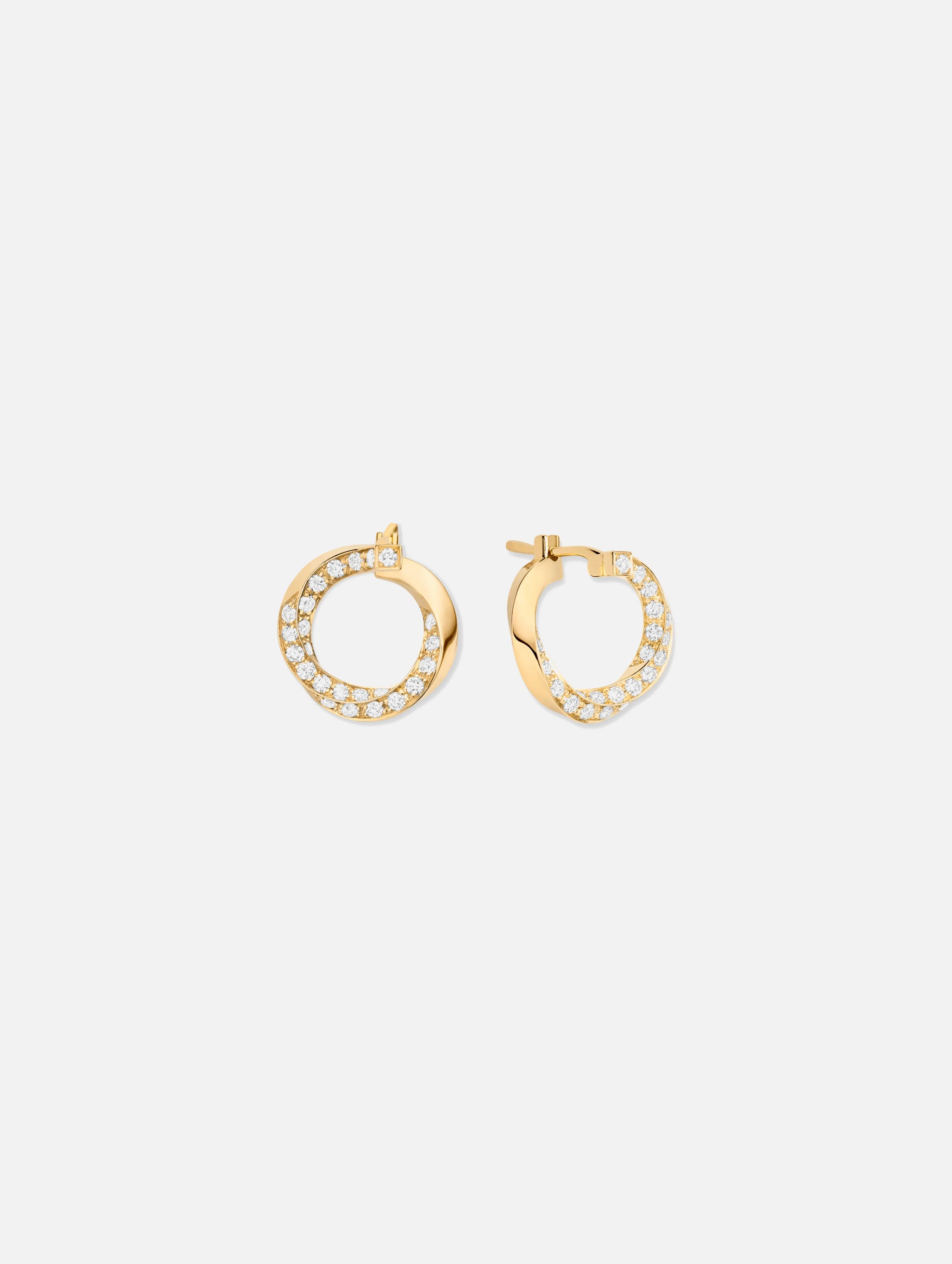 Diamond Thread Earrings in Yellow Gold - Nouvel Heritage - Nouvel Heritage