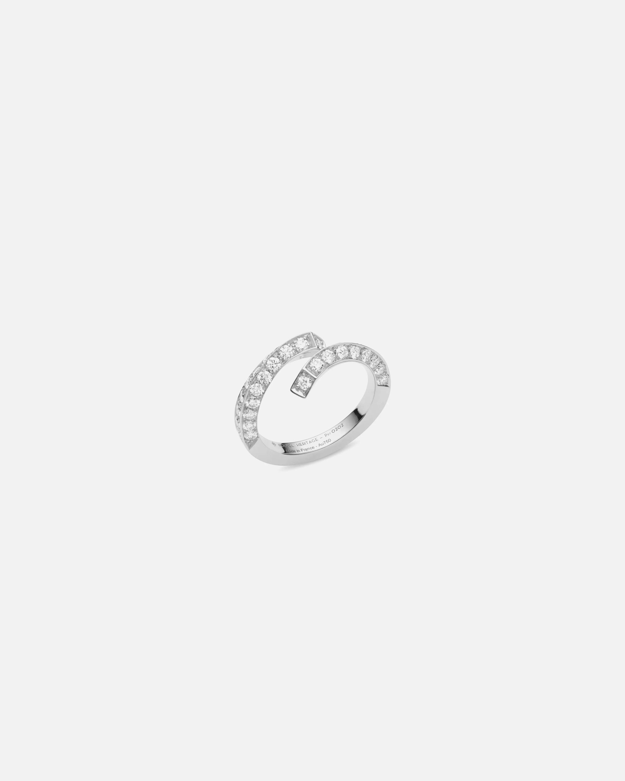 Diamond Thread Ring in White Gold - 1 - Nouvel Heritage