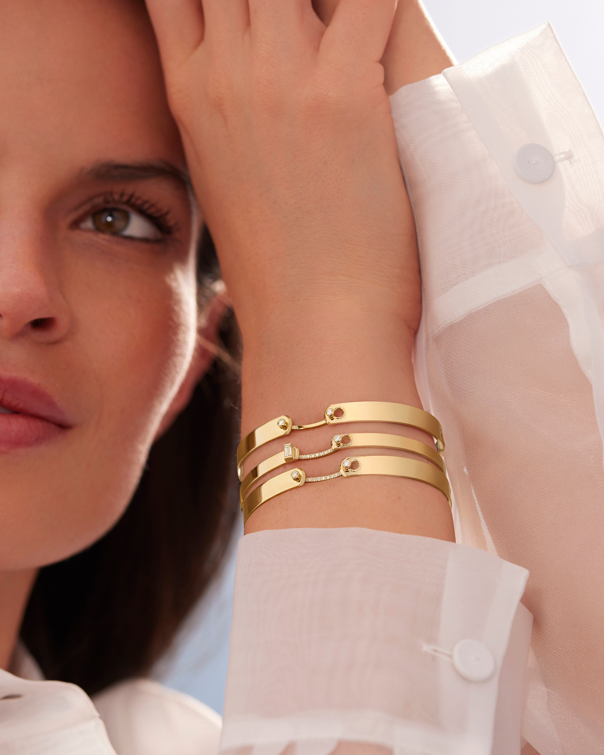 Monday Morning GM Mood Bangle in Yellow Gold