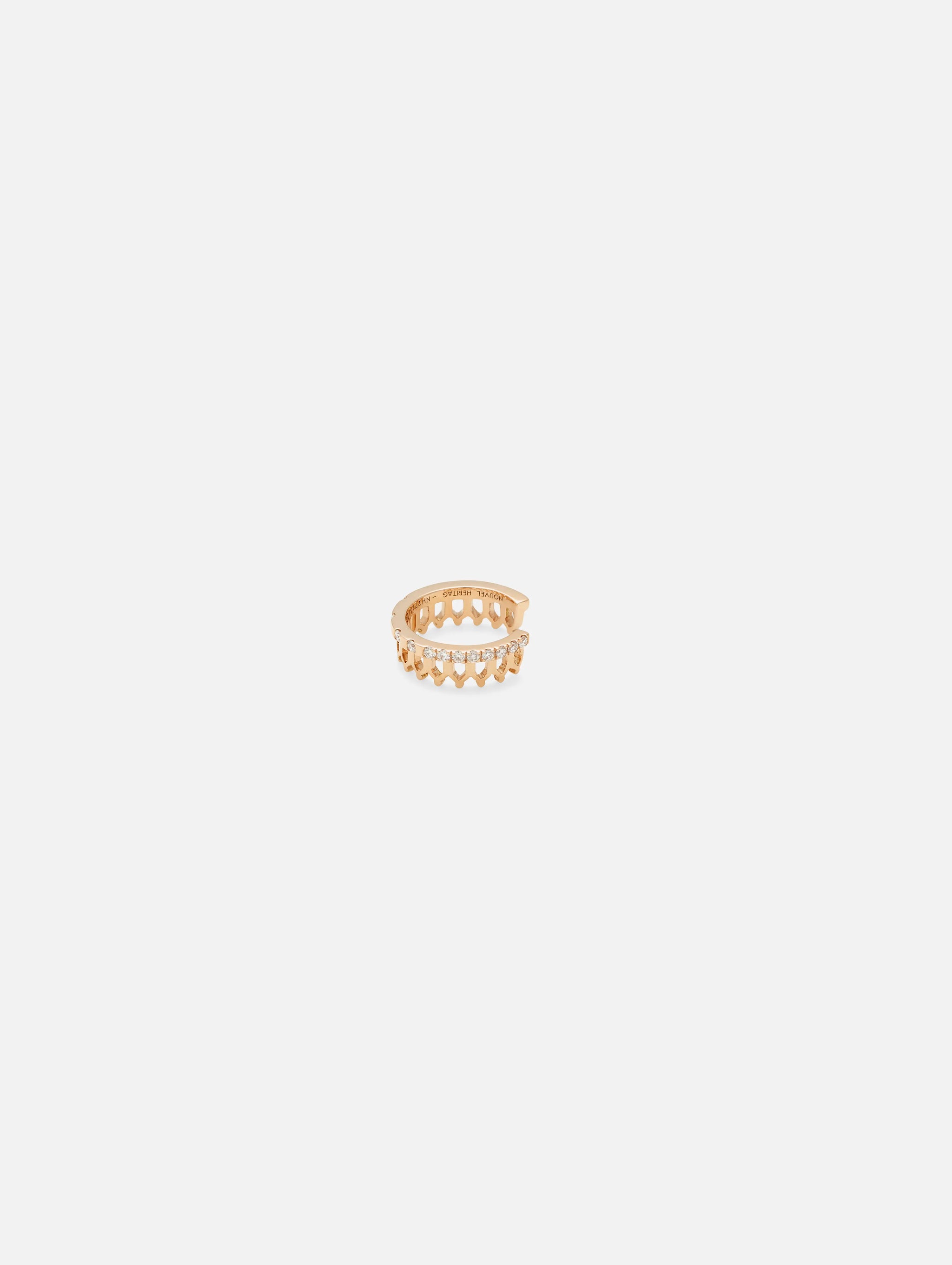 Simple Some Diamond Ear Cuff in Rose Gold - 1 - Nouvel Heritage