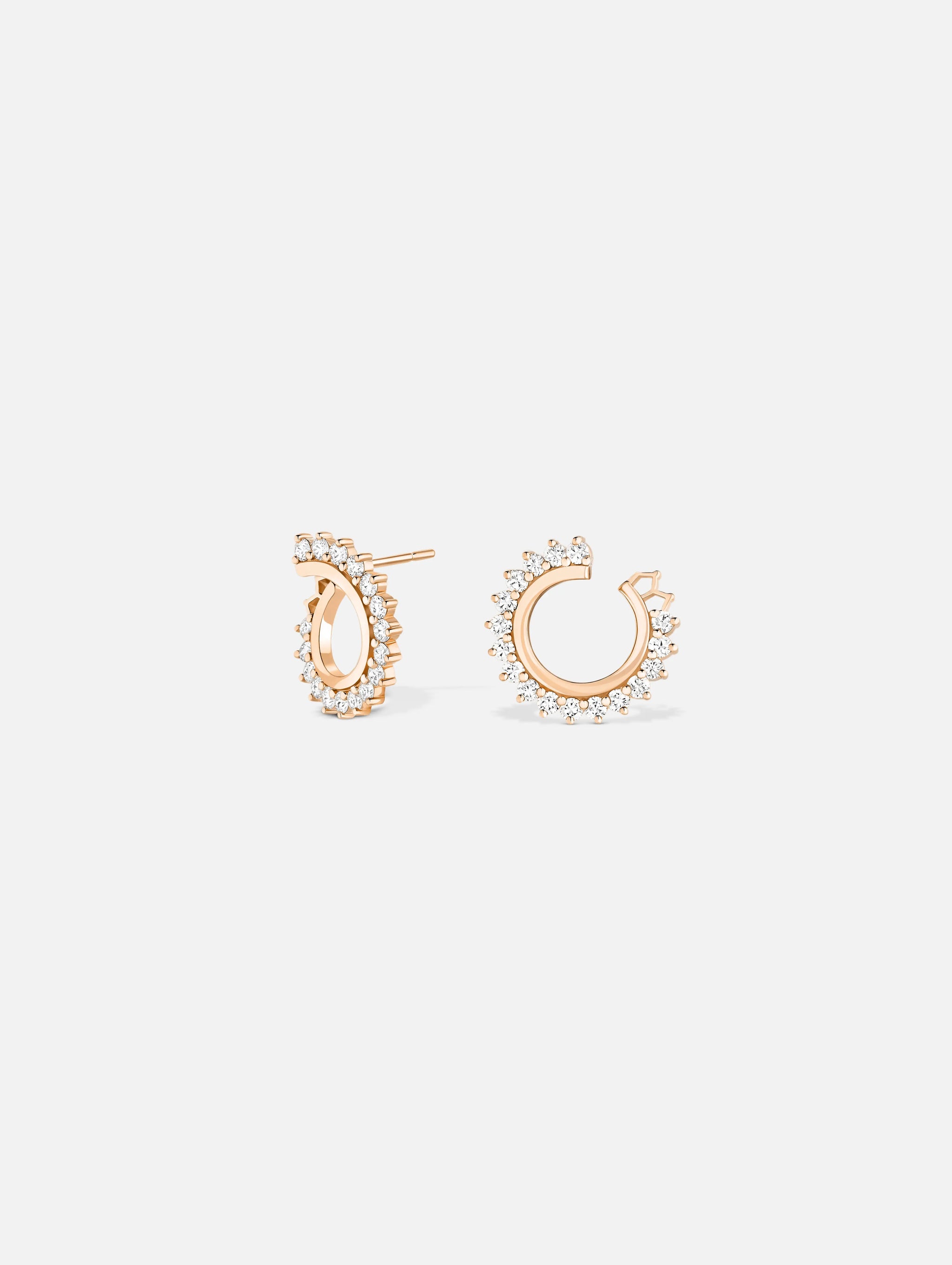 Diamond Earrings in Rose Gold - 1 - Nouvel Heritage