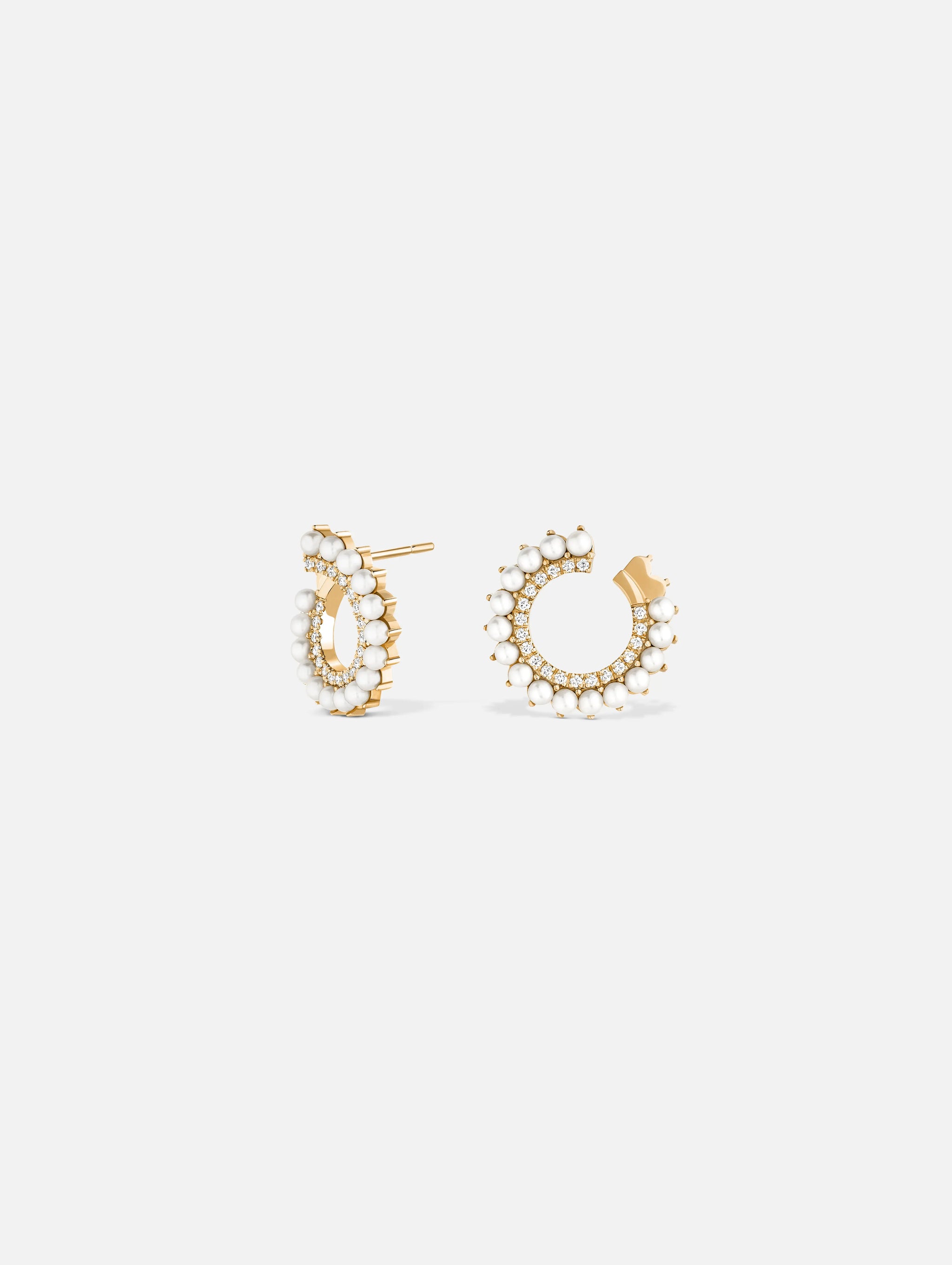Pearl Earrings in Yellow Gold - 1 - Nouvel Heritage